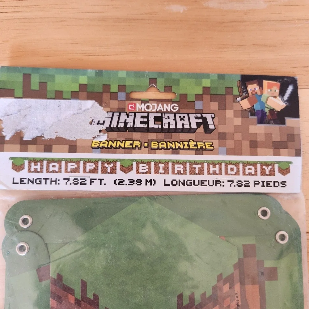 NEW Minecraft Birthday Banner 
